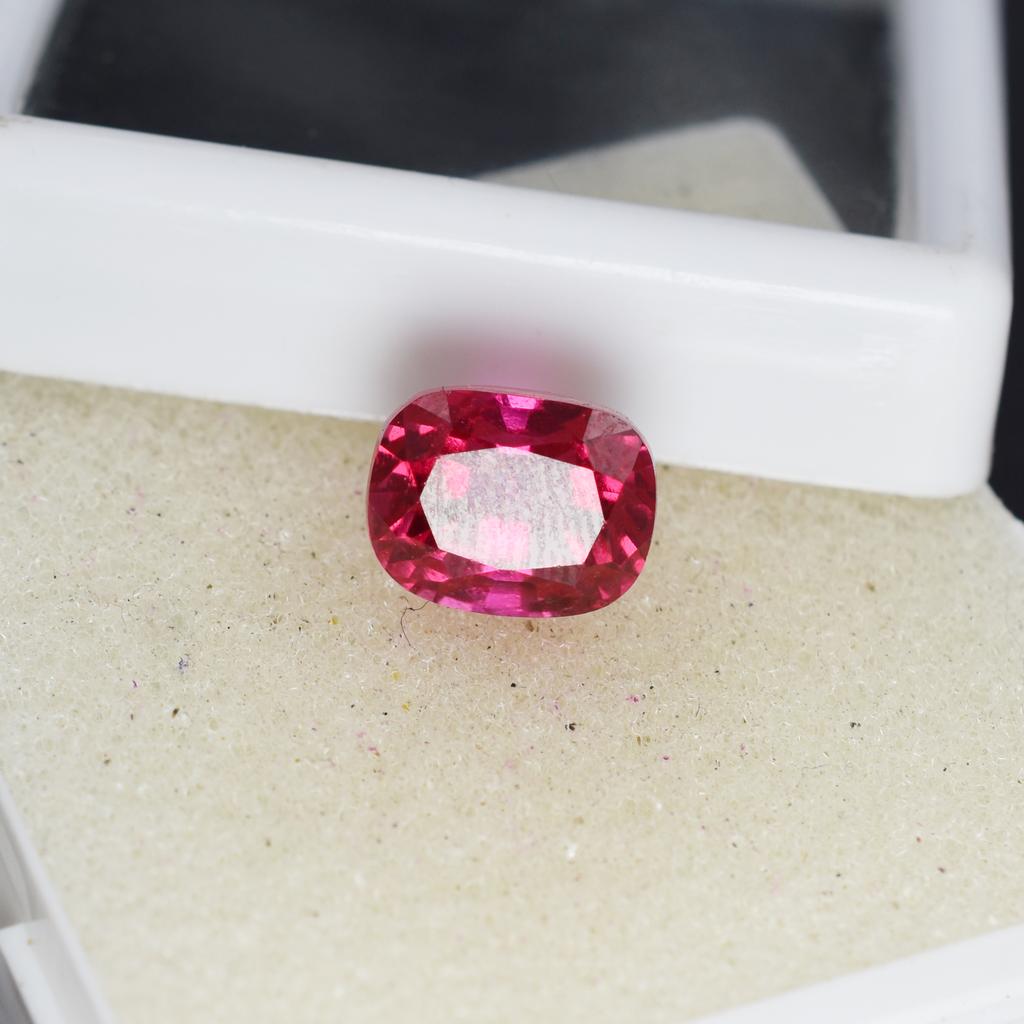 Cushion Cut Loose Gemstone Ring Size Natural Pink Ruby 4.55 Ct CERTIFIED M-837-Ra