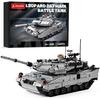 Leopard II A7 Main Battle Tank Building Block, Military Tank Building Toy Set To Display, Collectible WW2 Army Tank Model for Adults (1,498 Pieces)
