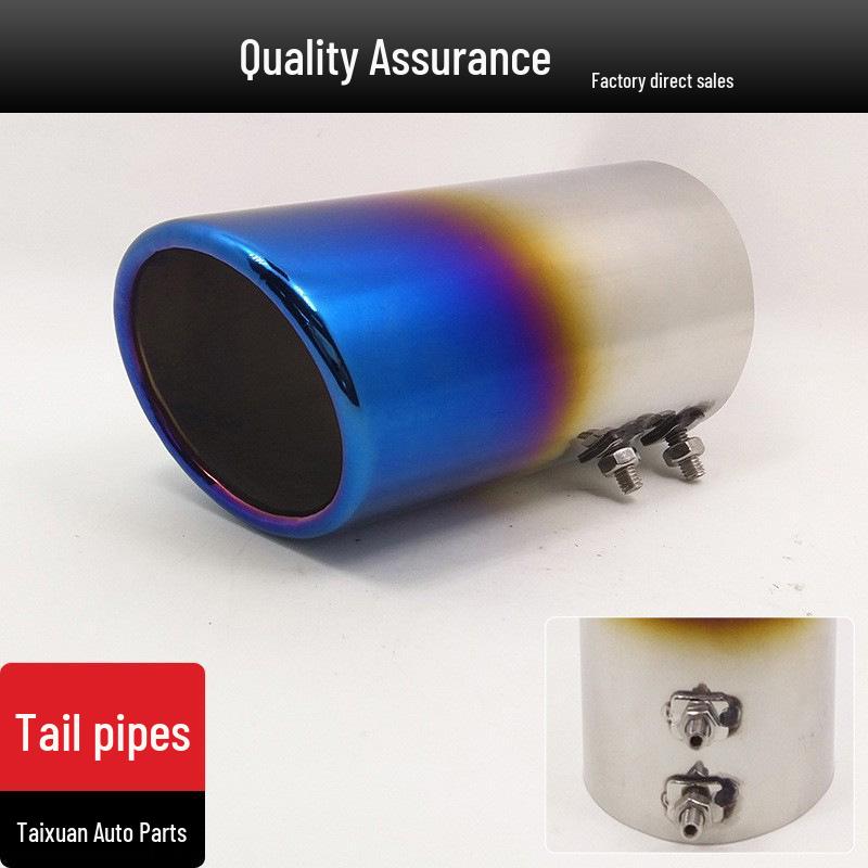 

Universal Stainless Steel Blue-Plated Exhaust Tailpipe for Original Cars (6.8-7.3CM) Stainless Steel