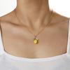 1 Pcs Cute and Exquisite Resin Lemon Flower Pendant Necklace Earrings, Simple and Versatile, Fruit Collarbone Chain, Neck Chain