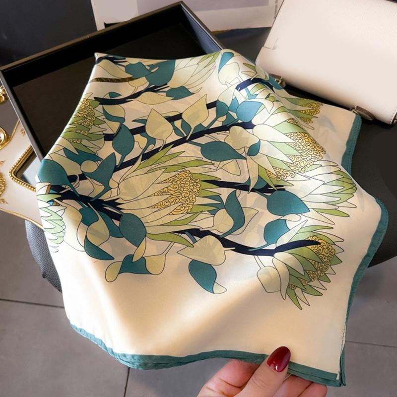 Large Scarf Silk Feeling Square for Men Women Multifunctional Head Scarf Unisex Hijab Outdoor Neck Scarves Daily Wear