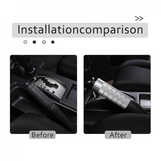 Aluminum alloy Silver Handbrake Brake Handle Cover For Toyota FJ Cruiser 07-21
