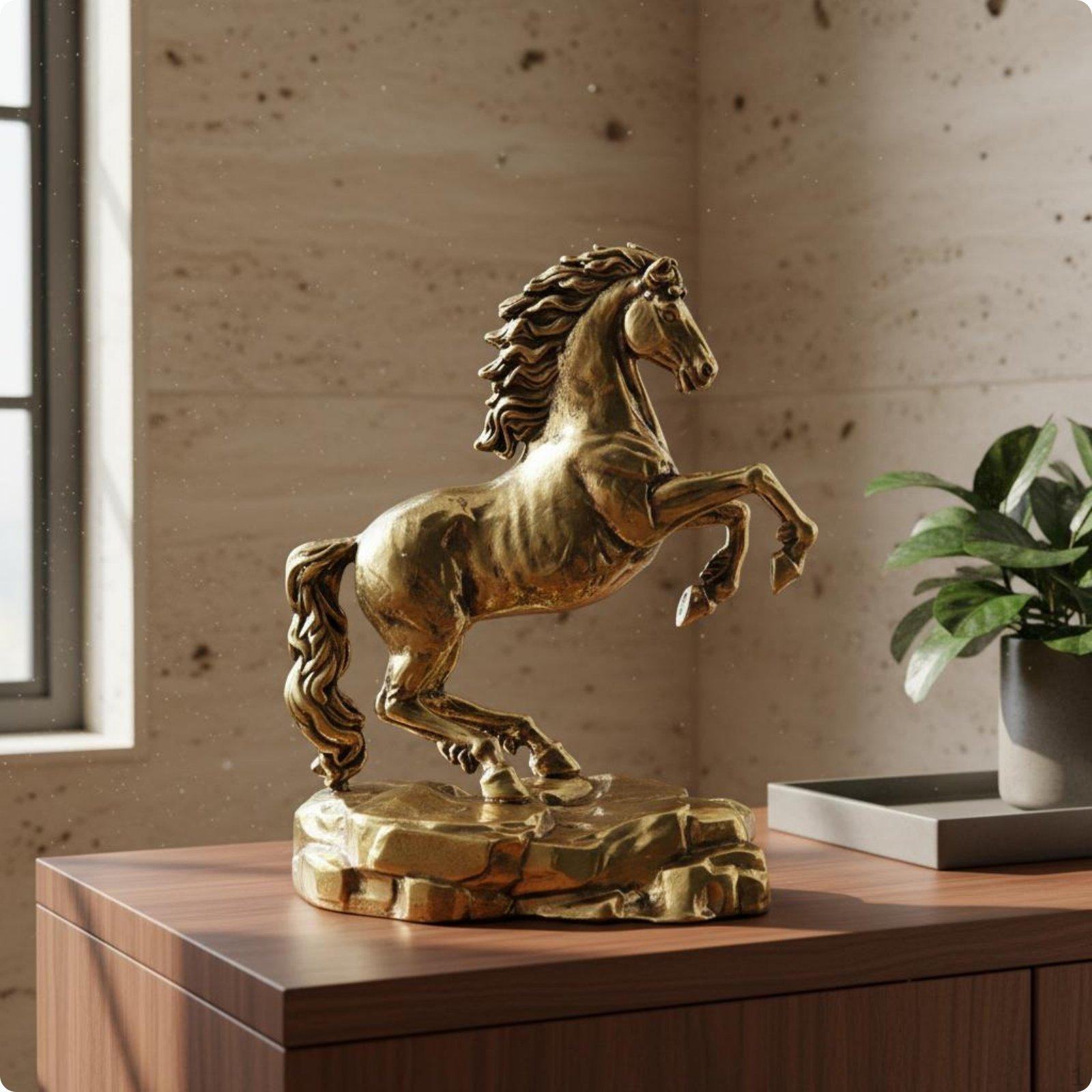 Success Horse Ornament Auspicious Gift Bronze Sculpture Symbol of Prosperity House Decoration