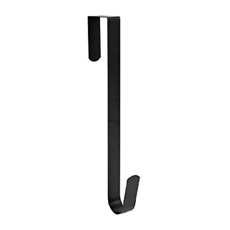 

Unique Over The Door Wreath Holder Functional Metal Door Hanger for Wreaths Festival Ornament Hook for Decoration чорний