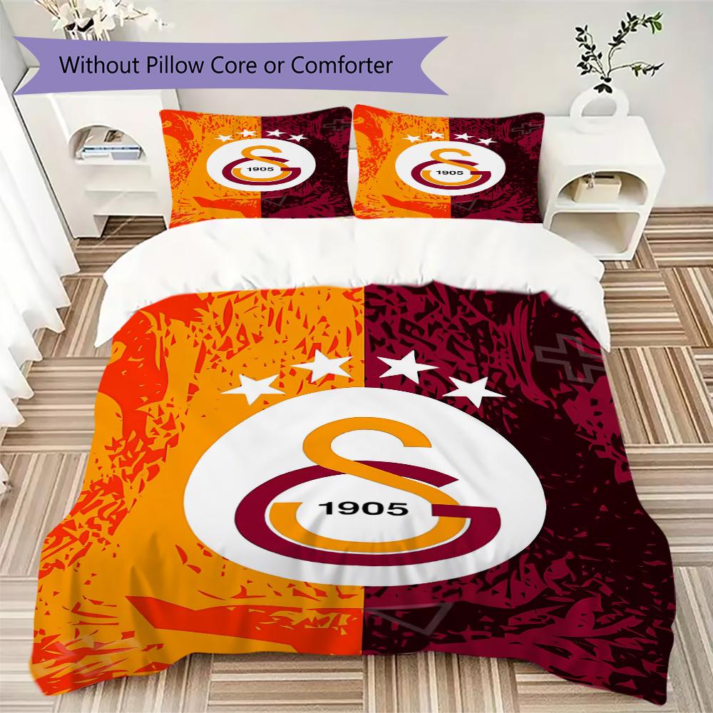 Galatasaray Pattern Bedding Uilt Set Uilt Cover Pillowcase Home Decoration Birthday Gift (1 * Duvet Cover + 2 * Pillowcase  Without Core)56