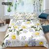 Home Living Luxury Chrysanthemum Print 2/3Pcs Soft Duvet Cover Set PillowCase Queen and King Size Kids Bedding Set EU/US/AU Size