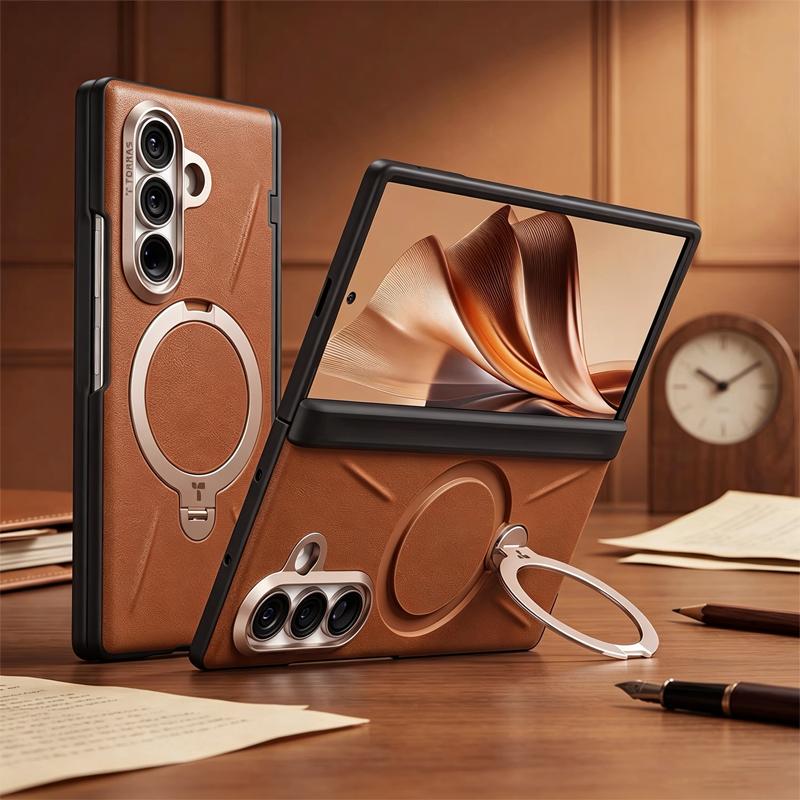 TORRAS Lederhülle für Samsung Z Fold 8 ULTRA Halterung Rückseite Hülle für SAMSUNG Z FOLD 8 Ultra