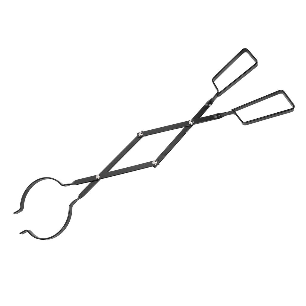 Log Grabber Foldable 26 Inch High Strength Iron Scissor Shape Bonfire Fireplace Tong for Outdoor