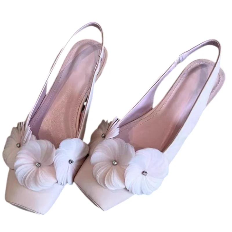 Fashion Flats Women Sandals Flower Fashion Shoes Dress Cozy Casual Shoes Summer Woman Slippers 2025 New Trend Brand Women’s Zapatillas