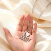 My Shape Fashion Letters I Love Hockey Pendant Necklaces Stainless Steel Heart Charm Chain Choker Jewelry Gifts for Hockey Fans