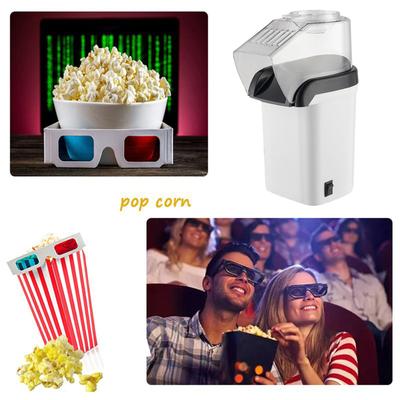 US/EU Plug Electric Popcorn Maker Hot Air Popper Corn Maker Popcorn Popper Plastic Material Popcorn Machine for Kitchen