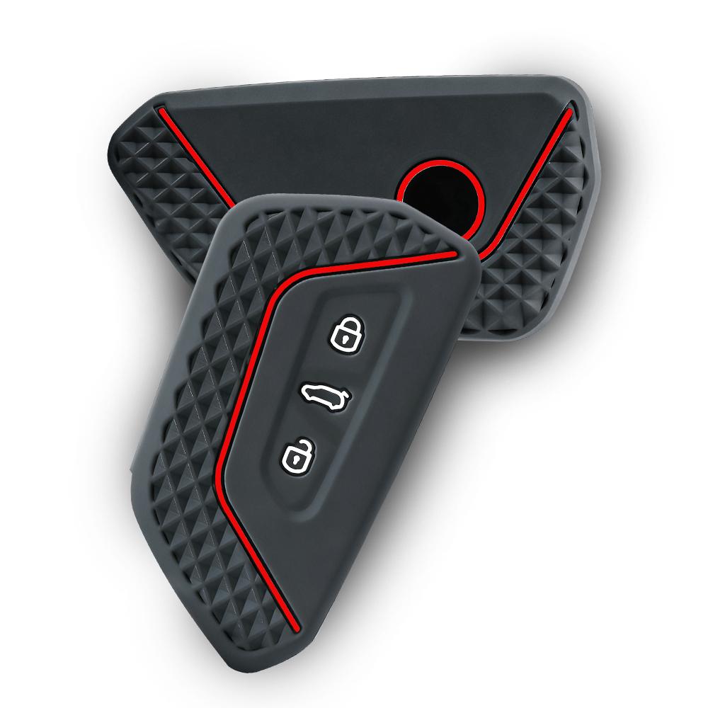 New Style For VW Golf 8 Mk8 GTI GTD R ID3 ID4 2020 Decoration Silicone Car Key Case Fob Holder Cover Trim Car Accessories
