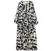 Round Neck Long Sleeve Loose Literary Vacation Style Dress