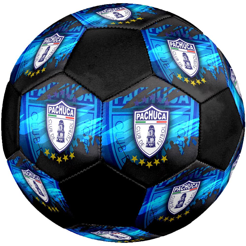 Pachuca FC Size 5 Soccer Ball, Machine-Stitched PVC, Durable & High Bounce, All Ages Fit, fan merchandise, matches & outdoor use.