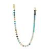 Zircon Layered Choker Necklace Three Tier Rainbow Beads Stylish Jewelry for Girls Women Festival Gift Casual Wear