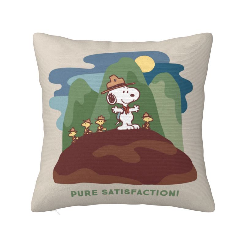 Custom Disney Snoopy Woodstock Cartoon Beagle Pillow Home Decorative Nordic Cushion Decoration Salon Square Pillowcase