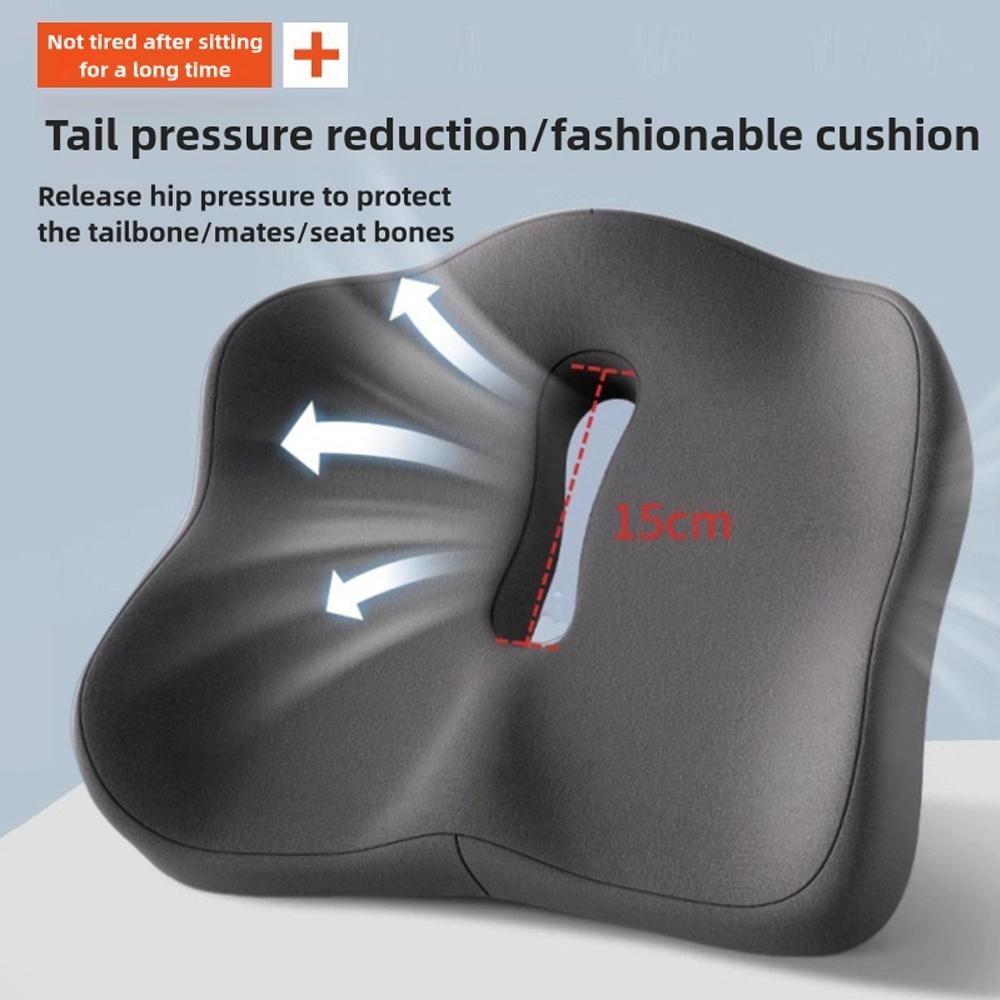 1pc Ergonomic Memory Foam Seat Cushion 3D Support Cushion Washable Polyester Comfortable for Long Sitting Car Office Essentials