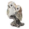 Owl Figurine Resin Lifelike Artistic Decorative Standing Owl Statue Ornament for Garden Living Room