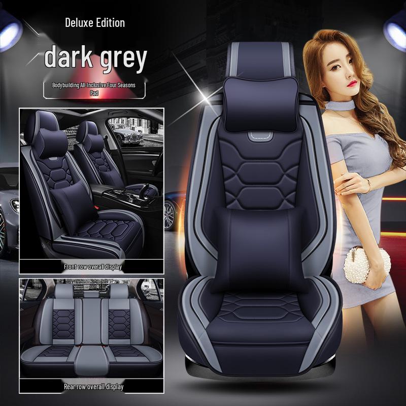 XDD Full Leather 9D Bodybuilding Car Seat Cushion - All-Season Sports Cover