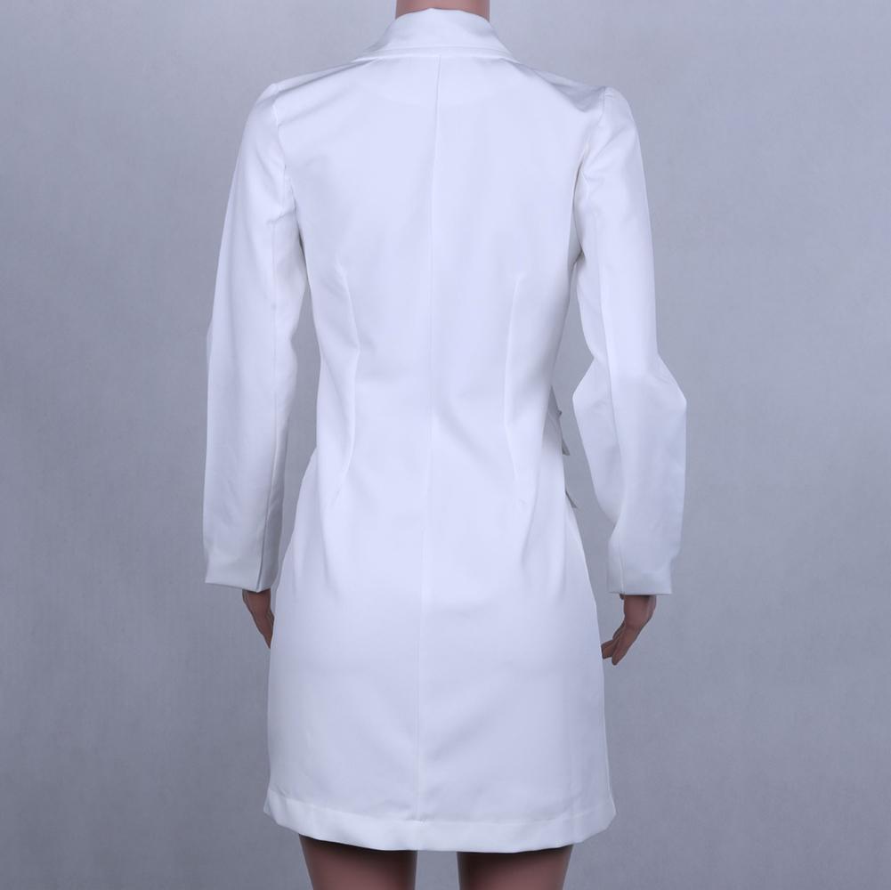 Blazer Sleeve Breasted  Formal Work Bodycon Dress  Women  Long  Double