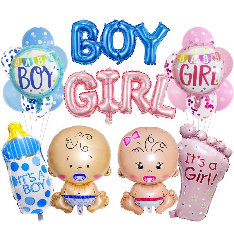 Niebieski Zestaw Balonów Foliowych w Kształcie Butelki na Mleko na Baby Shower - Dekoracja na Uniwersalne Świętowanie