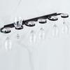 Portabicchieri da Vino da Parete Spazio Alluminio Rack Creativo per Conservare Calici Bar Ristorante Domestico Portabicchieri da Vino Senza Foratura