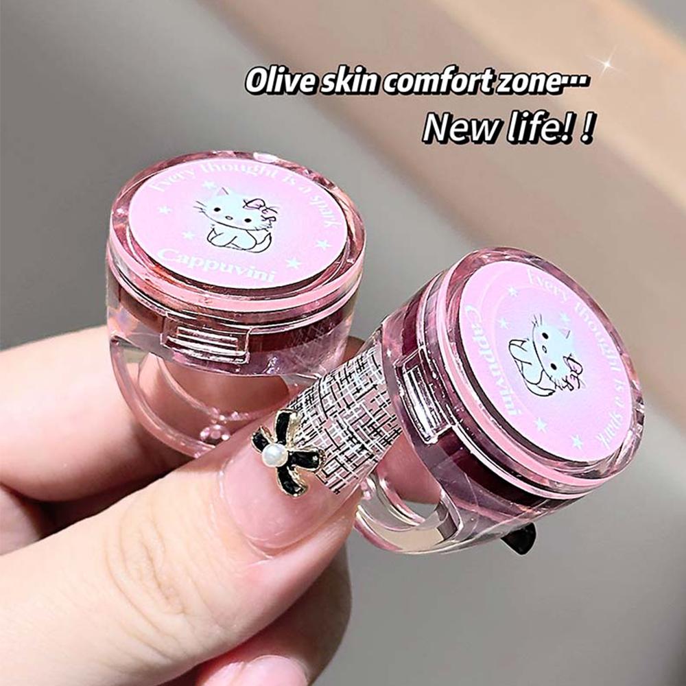 Sweetheart cat ring lip gloss is tender, pseudo-makeup, water gloss lip gloss lipstick