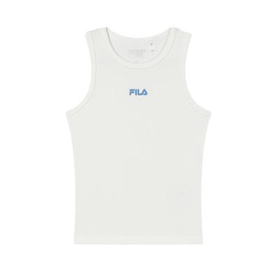 X Pompidou Center Letter Round Neck Slim Fit Casual Sleeveless Vest Women Tops White F11W438112F-WT