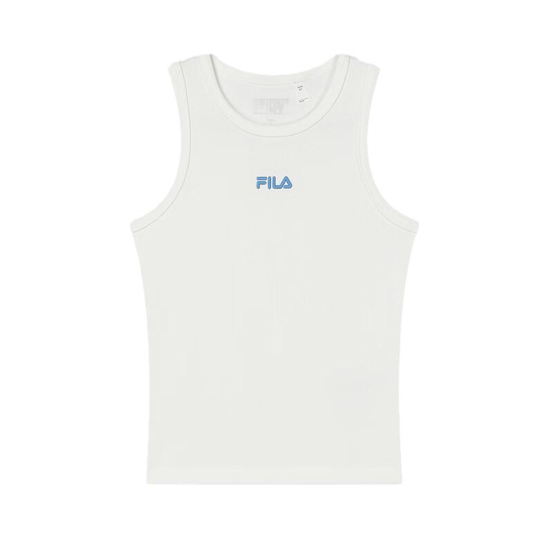 

Fila X Центр Помпиду Письмо Круглый вырез Приталенный Повседневный Без рукавов Жилет Женские топы Белый F11W438112F-WT S