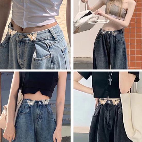 2/3/4 Pairs Adjustment Belt Buckle Strong Locking Waistband Clip No Tool Waist Adjuster No Sew Waist Tightener for Jeans