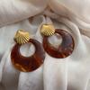 Medieval Hong Kong Style Fashion Daily Earrings Retro Niche Design Sense Niche Oval Niche French Design Earrings