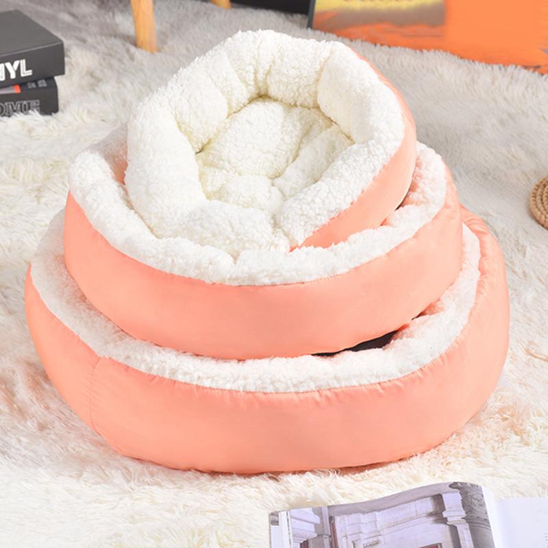 Letto per Cane Domestico Casa Calda Rosa Nido Rotondo Cuccia per Animali Domestici per Cani Piccoli Medi Gatto Cucciolo Confortevole Caldo Cestini per Dormire
