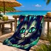 Che-shire Cat Smile Beach Towel Microfiber Beach Towel, Lightweight and Quick-Dry, for Summer Travel, Swimming Pool Fan Birthday Gift