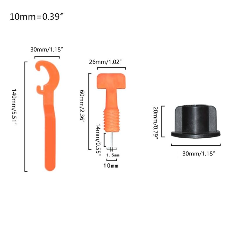 Tile Spacers Tile Leveling System Tile Installation Tool for Construction Wall Floor Buildings PP + Stainless Steel