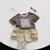 T-shirt Estiva Personalizzata a Maniche Corte per Bambini - Stile Coreano Cotone Puro per Bambini Piccoli