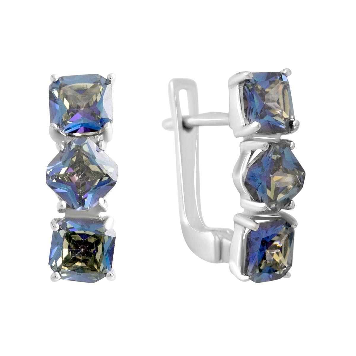 

Срібні сережки з топазом 5.925ct (2141266) різнокольорові кольору