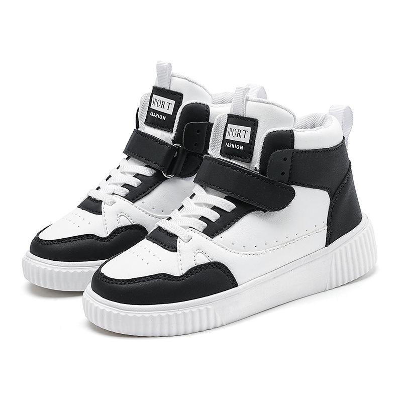 2025 Kinder High-Top Canvas Schuhe - Weiße Sneakers für Jungen & Mädchen, Frühling/Herbst Freizeit- & Sportbekleidung