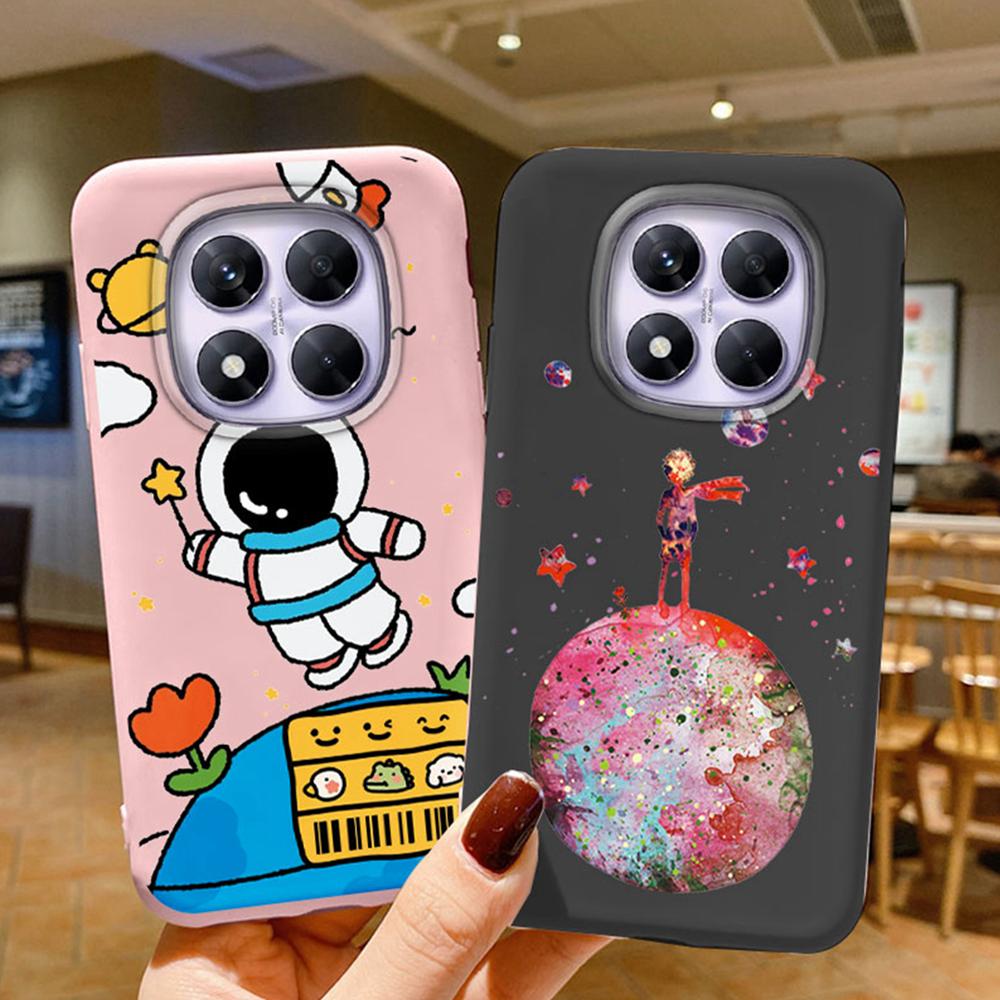 Space Astronaut Star Pattern Shockproof Phone Case For Xiaomi Redmi Note 15 Pro 5G 15C Silicone Soft Camera Protection TPU Cover