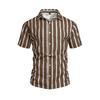 2026 summer new lapel striped vacation shirt