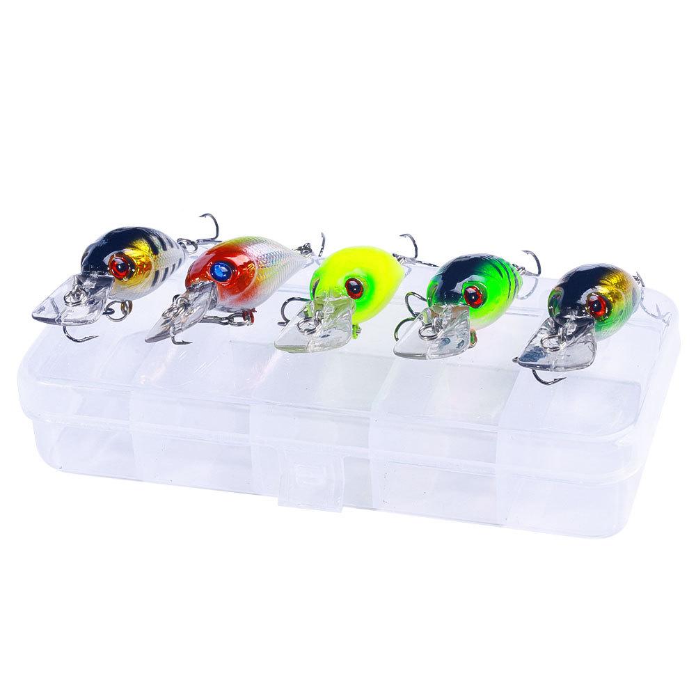 5Pcs Walleye Lures Swimbait Fishing Tackle Fishing Lures Wobbler 4.3g 5.3cm Baits Carp Trout Crankbaits with Hook