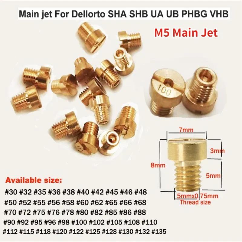 10pcs and 12pcs Main Jet M5 For Dellorto SHA SHB UA UB PHBG  VHB-CS VHBT-CS #30-135 PHBG CarburadorJet Kits Carburetor Gicleur