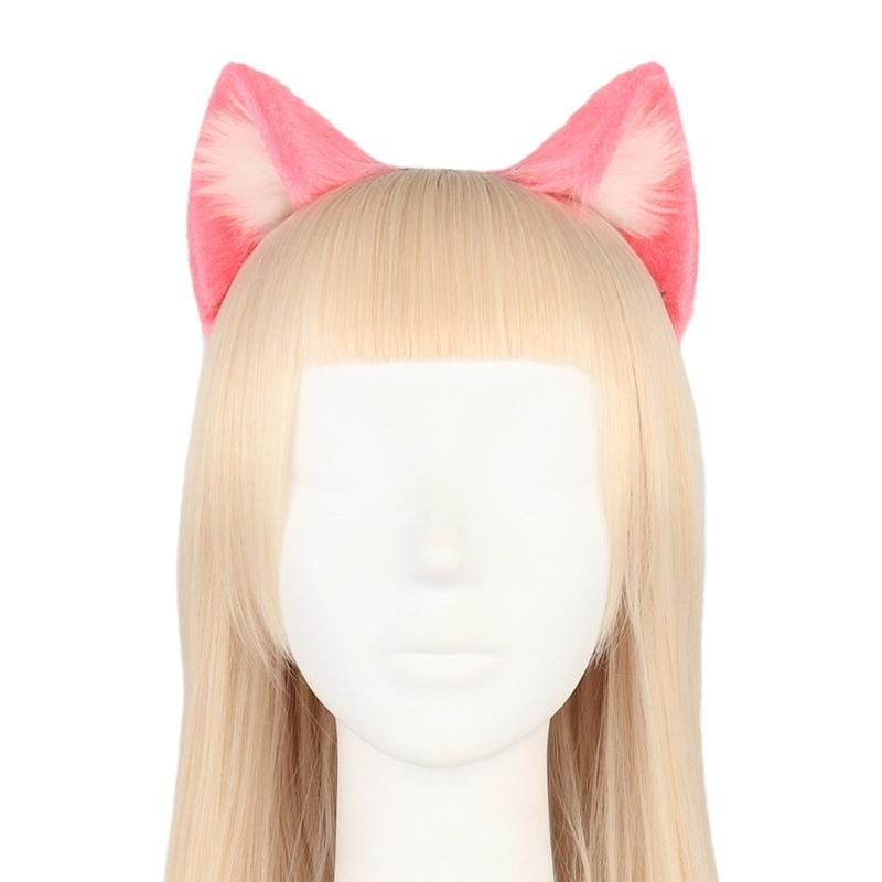 Unisex Cute Cartoon Dog for Cat Ears Shape Headband Multi Color Hair Hoop Makeup Live Broadcast Christmas Party Headpiec