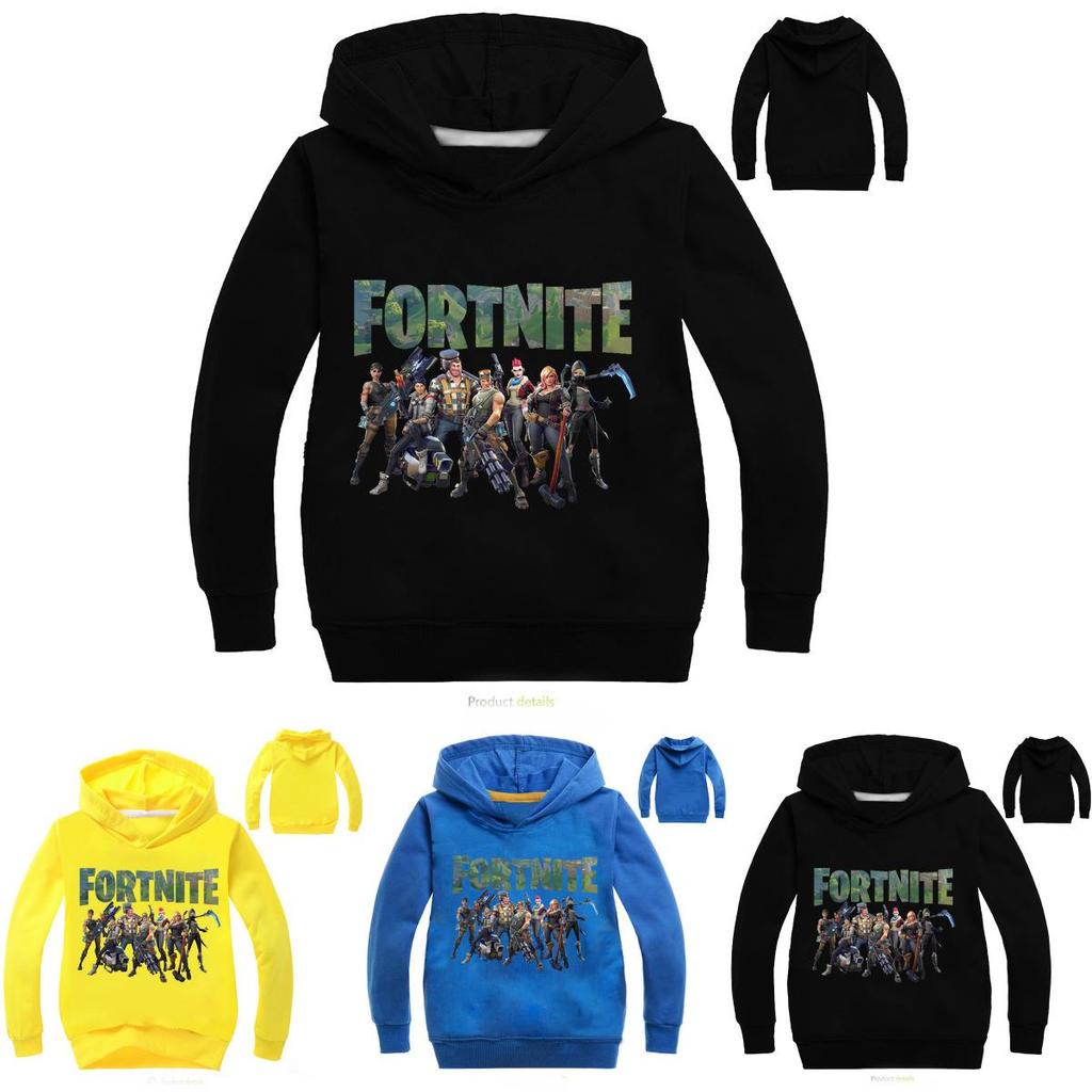 Fortnite Kids Hoodie Boys Girls Jumper Sweatshirt Pullover Jumpsuit With Comfortable Cotton Blend Fabric