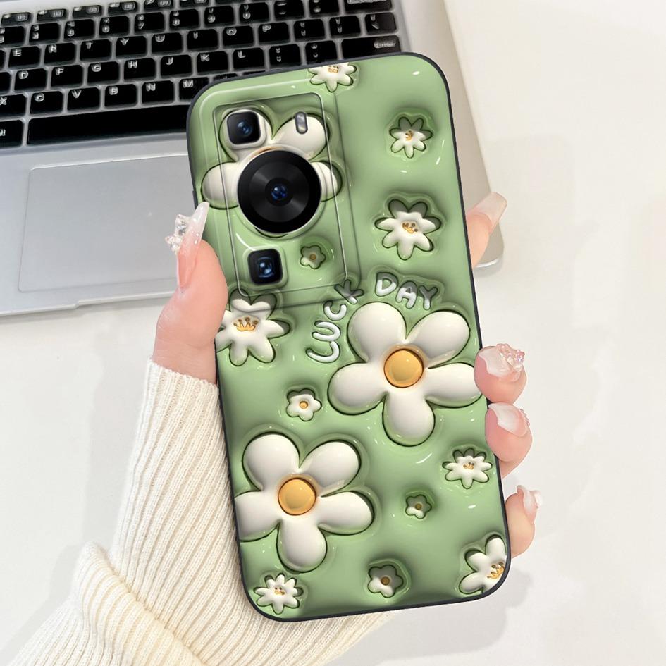 For Huawei P60 Pro Case MNA-LX9 Cover Cute Cartoon Rabbit Panda Soft Liquid Silicone Protective Cover For HuaweiP60 P60 Art Capa