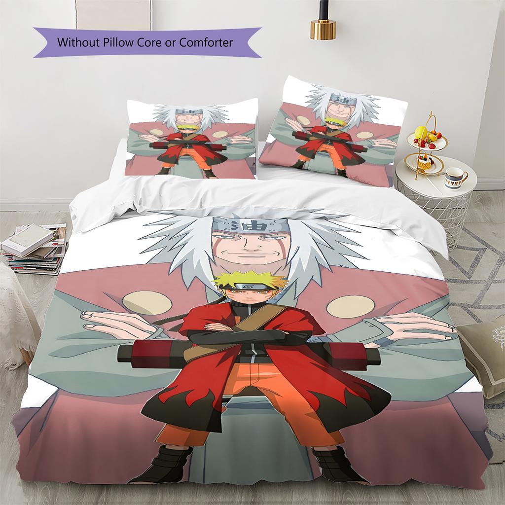 Cartoon-Muster Bettwäsche Steppbett-Set Bettbezug Kissenbezug Heimdekoration Geburtstagsgeschenk (1 Bettbezug + 2 Kissenbezüge, ohne Füllung)