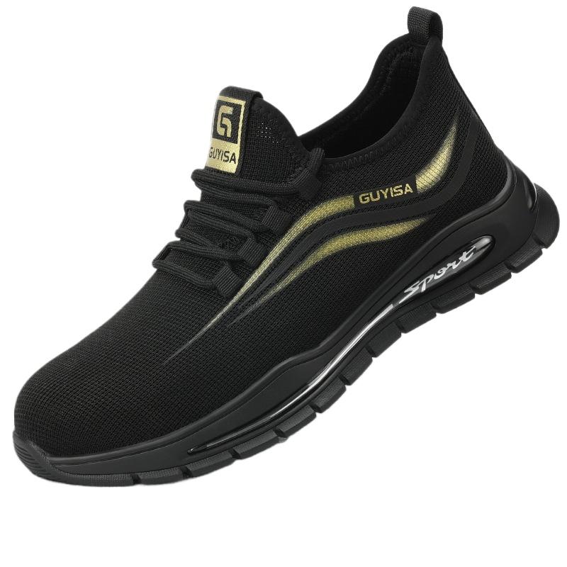 Arbeitsschuhe Herren Bruchsicher und Durchstichfest Fliegengewebt Bequem und Rutschfest Sicherheitsschuhe