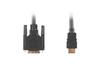 Kabel adapter Lanberg HDMI(M) - DVI-D(M)(18+1) 1,8m Single Link pozłacane styki czarny