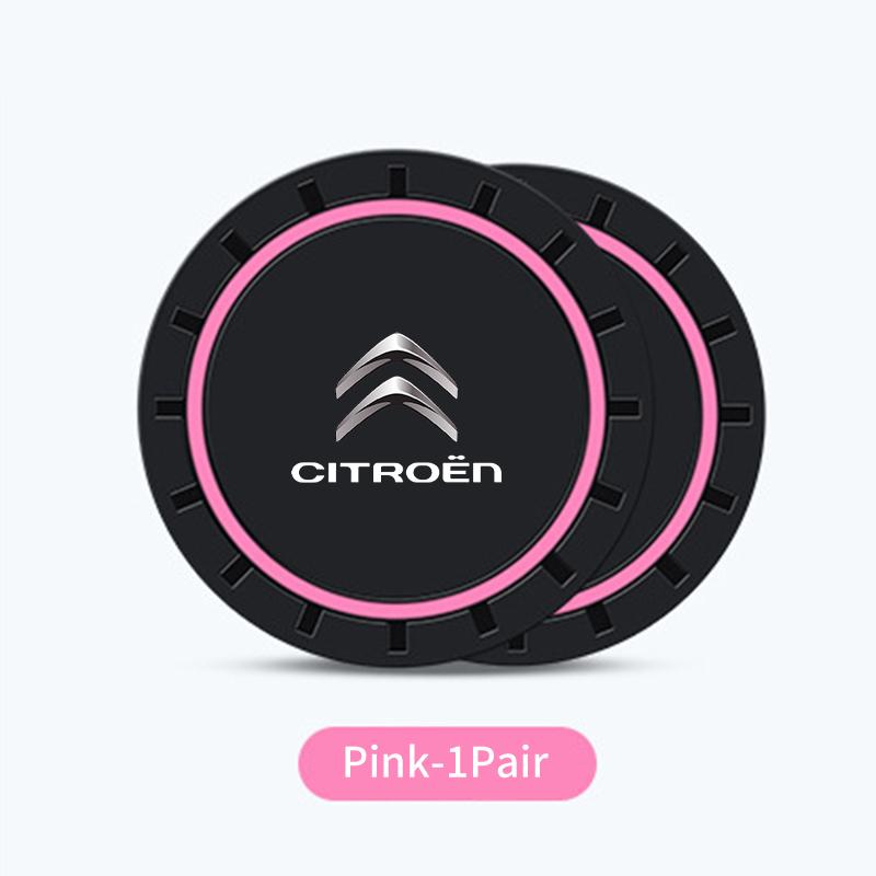 Car Silicone Coaster Anti-slip Water Cup Drink Mat For Citroen C4 C3 C5 C1 C2 Berlingo Celysee Cactus Picasso Aircross Saxo