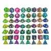 New 7pcs/lot Double Color Polyhedral Dice Set D4 D6 D8 D10 D12 D20 Digital Dice for Table Games Entertainment Playing Board Game