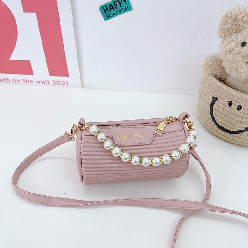 Trendy Mini Parent-child Shoulder Bag Fashionable Cute Pearl Bucket Bag Stylish Design